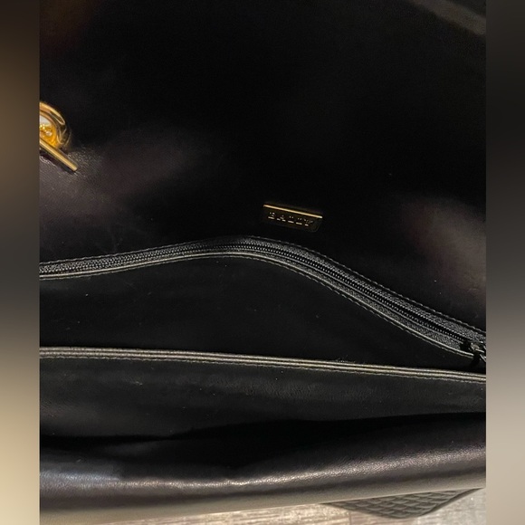 Vintage 1980’s Bally double flap black leather 3 way bag - Picture 12 of 16